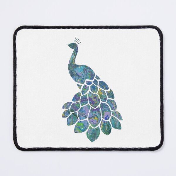 Item preview, Marbled Abstract Peacock Art  designed and sold by ArtbyJanaye.