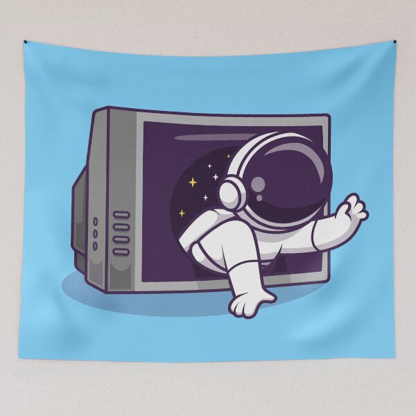Item preview,  Cute Astronaut Out of TV Space Cartoon Icon designed and sold by hjian8219.
