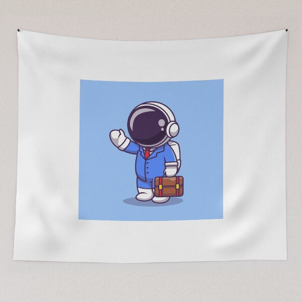 Item preview, Cute Astronaut Businessman Cartoon Illustration designed and sold by hjian8219.