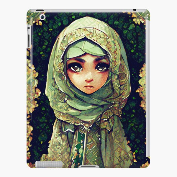 Beautiful Girl in Hijab Cartoon iPad Case & Skin for Sale by MrBadDream