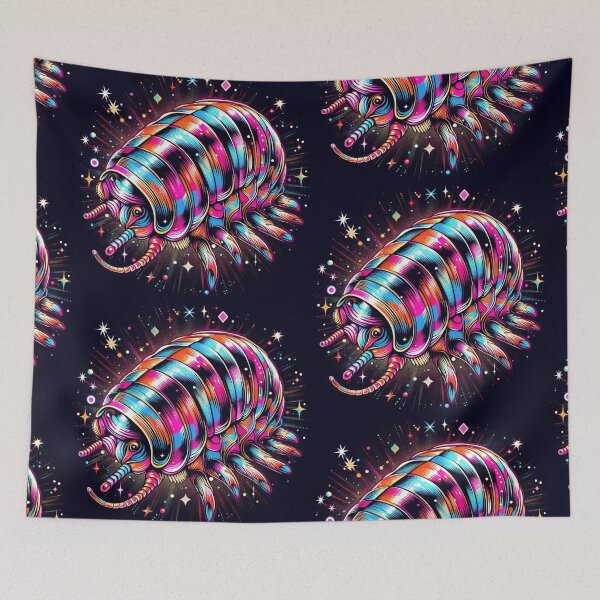 Item preview, Dairy cow isopod Psychedelic style #3 designed and sold by AIrtisticPrints.
