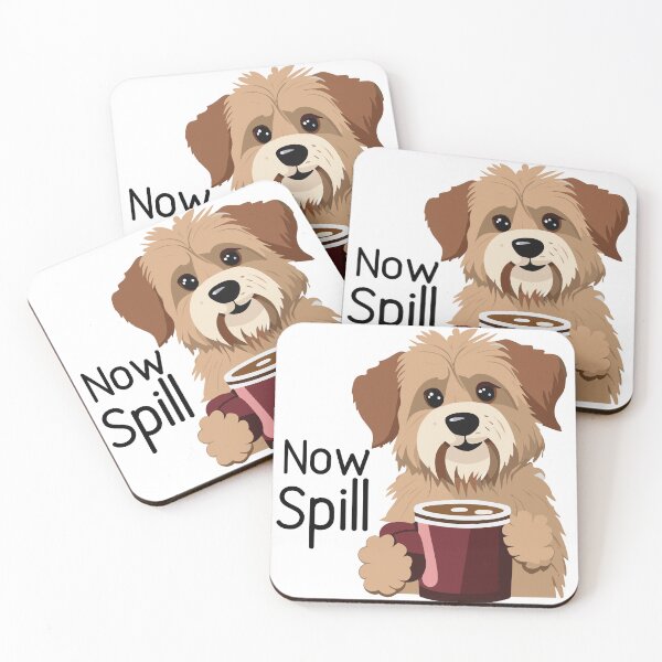 Item preview, Now Spill Dog with coffee designed and sold by blueskiesforme.
