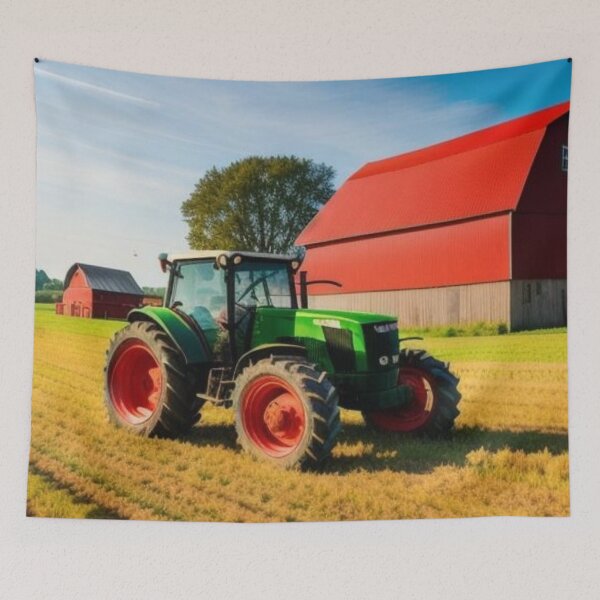 Item preview, Green Tractor Red Barn designed and sold by afrancisCL.