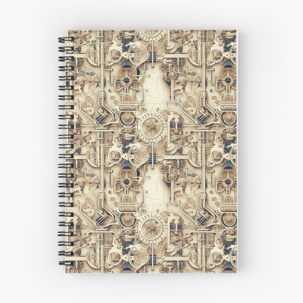 Item preview, Drawing of Machinery Mechanism Seamless Pattern  designed and sold by jinbomi.