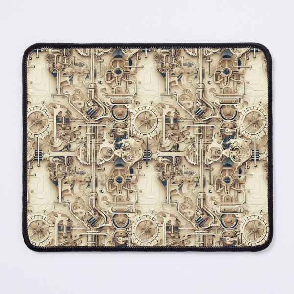 Item preview, Drawing of Machinery Mechanism Seamless Pattern  designed and sold by jinbomi.