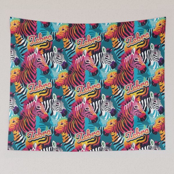 Item preview, Zebra in vibrant color seamless pattern. designed and sold by kongkorakrich.