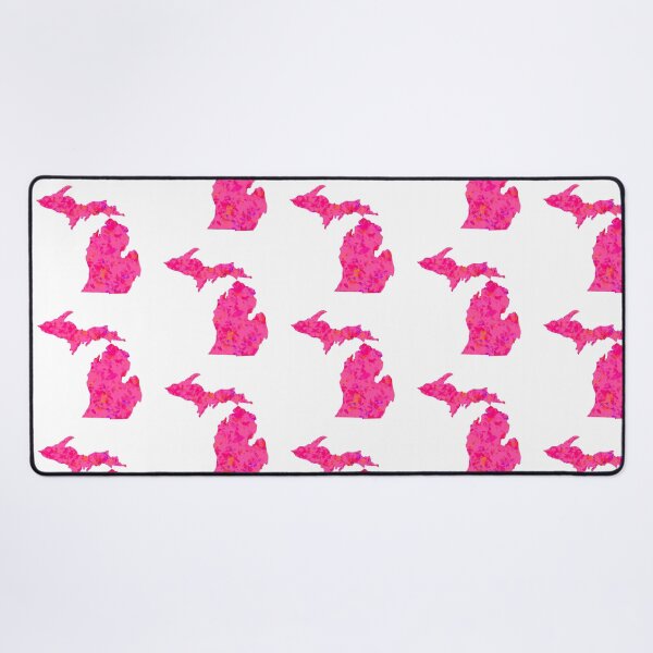 Item preview, Pink abstract  Michigan Silhouette designed and sold by ArtbyJanaye.