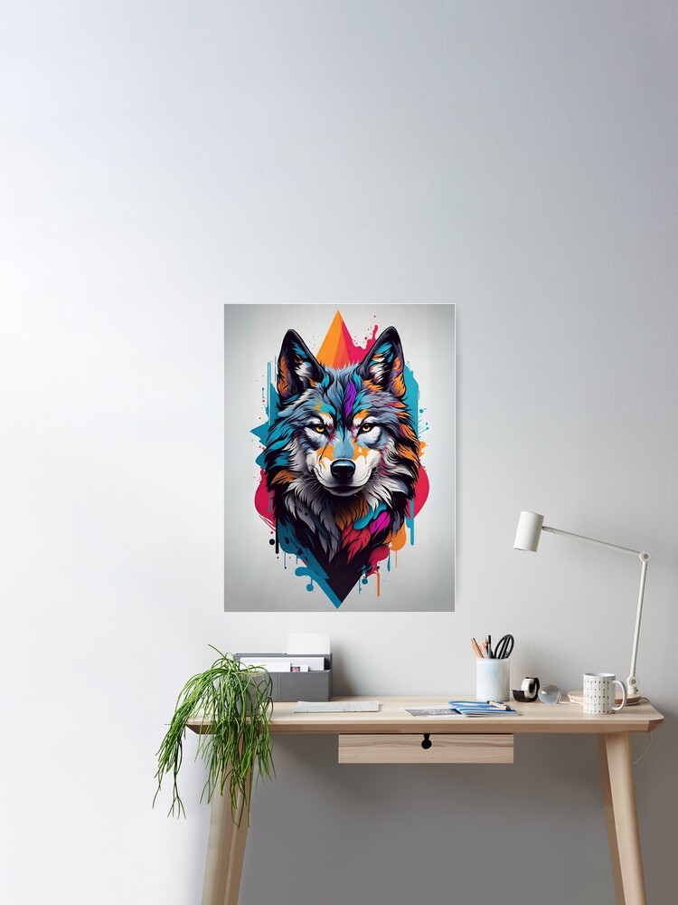 Face the Wolf Poster Print