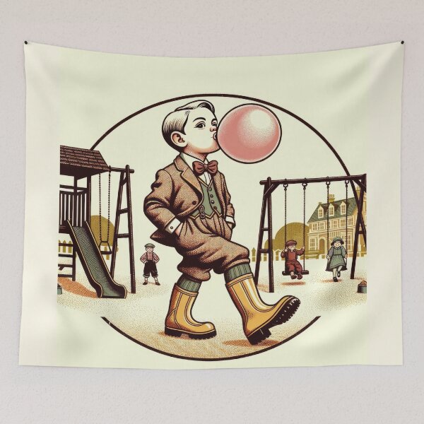 Item preview, Trendsetting Tots - Vintage Charm Meets Playground Chic designed and sold by Newpixelland.