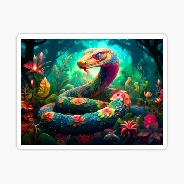 Vista previa del artículo con la obra «Medicina Energética Chamánica: La Gran Serpiente Sachamama», diseñado y vendido por Divine-Arts.