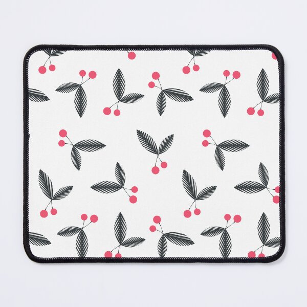 Item preview, Seamless floral berry cherry pattern on white designed and sold by fuzzyfox.