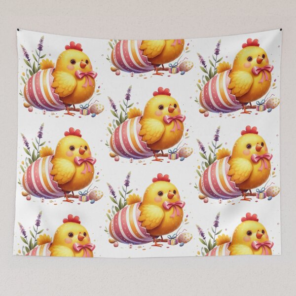 Item preview, Easter Egger Chicken Digital Art Playful style designed and sold by AIrtisticPrints.