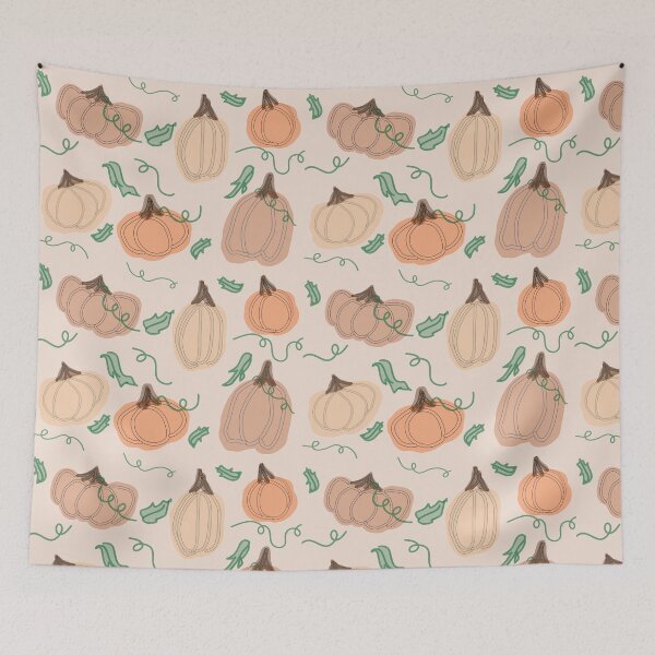 Item preview, Cute pumpkins on the vine designed and sold by bunniyababa.