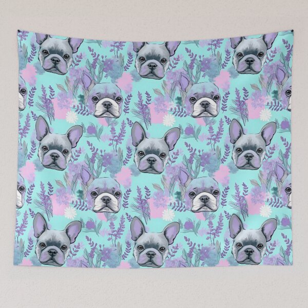 Item preview, Lavender & Teal Frenchie Composite Overlay Pattern #8 designed and sold by ARTficiallyAnon.