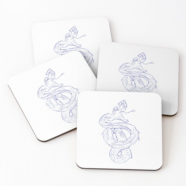 Item preview, Viper blue  line art snake  designed and sold by NoLife Artist.