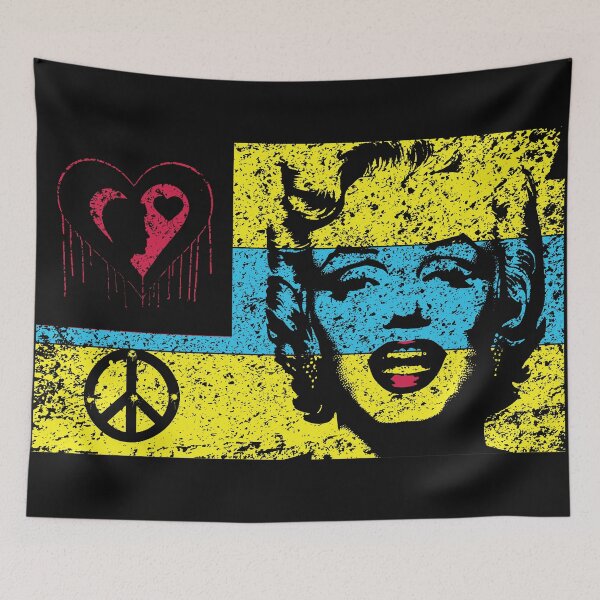Item preview, LOVE PEACE MARILYN FLAG Distressed Version designed and sold by pelagio.