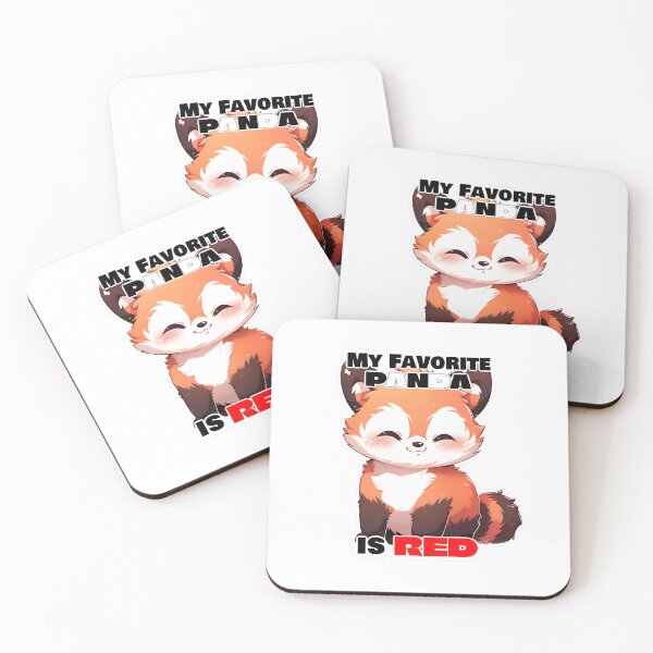 Item preview, My Favorite Panda Is Red Smiling Red Panda Design by Zeesdesign on Redbubble designed and sold by ZEESDESIGN.