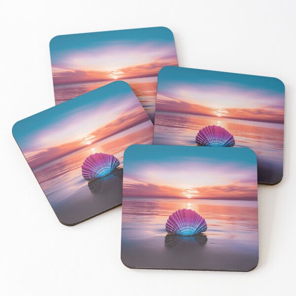 Item preview, Serenity shell seaside landscape digital print designed and sold by dcrc.