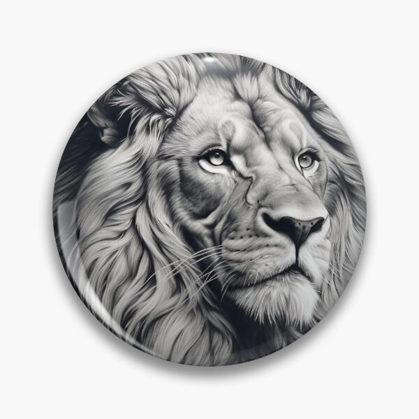 Item preview, Gray scale pencil sketch of a lion designed and sold by dcrc.