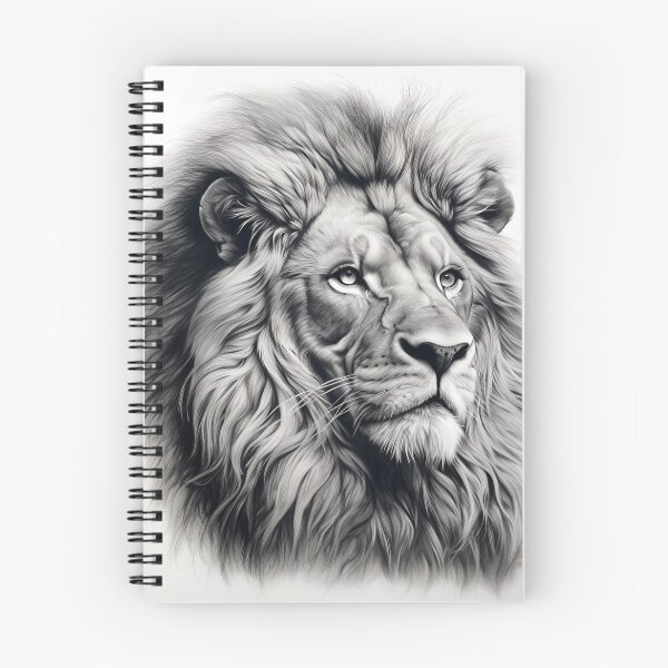 Item preview, Gray scale pencil sketch of a lion designed and sold by dcrc.