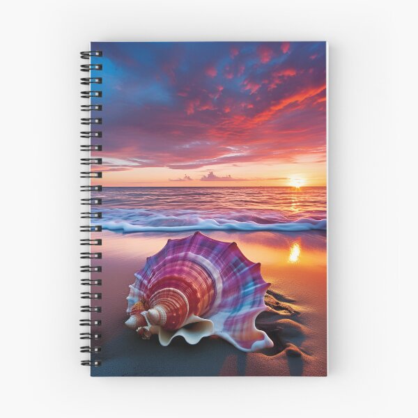 Item preview, serenity shell seaside landscape digital print designed and sold by dcrc.