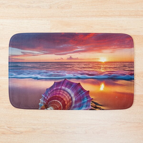 Item preview, serenity shell seaside landscape digital print designed and sold by dcrc.