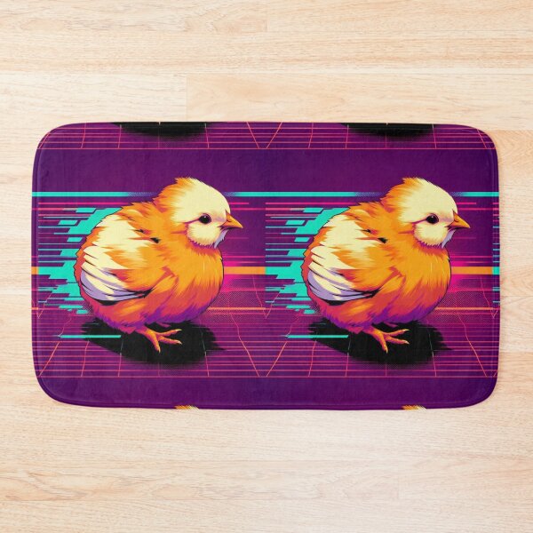 Item preview, Easter Egger Chicken Digital Concept Art Retrowave #1 designed and sold by AIrtisticPrints.