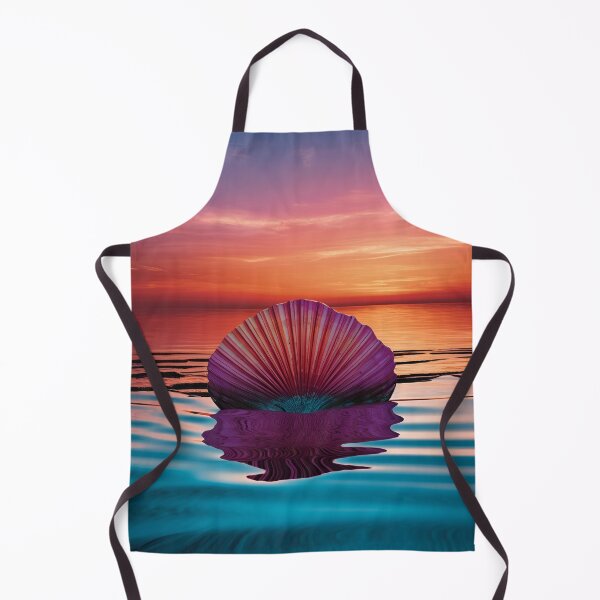 Item preview, serenity shell seaside landscape digital print designed and sold by dcrc.