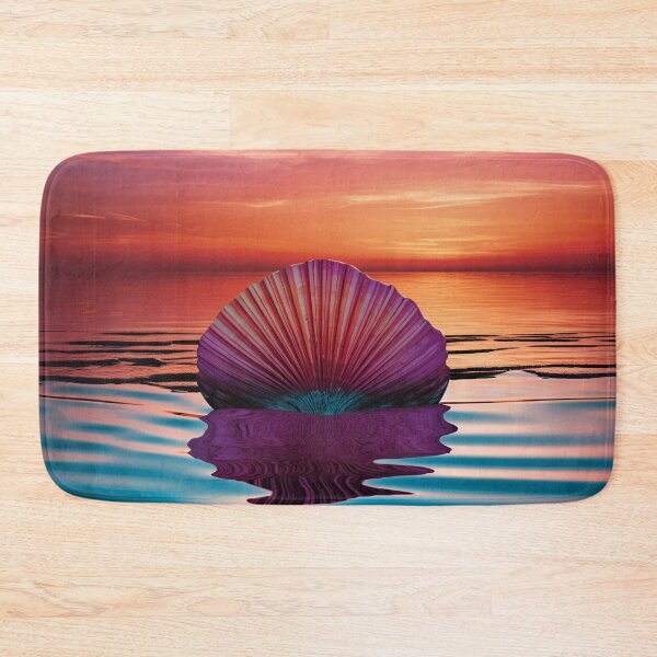 Item preview, serenity shell seaside landscape digital print designed and sold by dcrc.