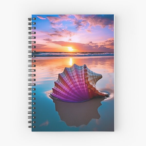 Item preview, serenity shell seaside landscape digital print designed and sold by dcrc.