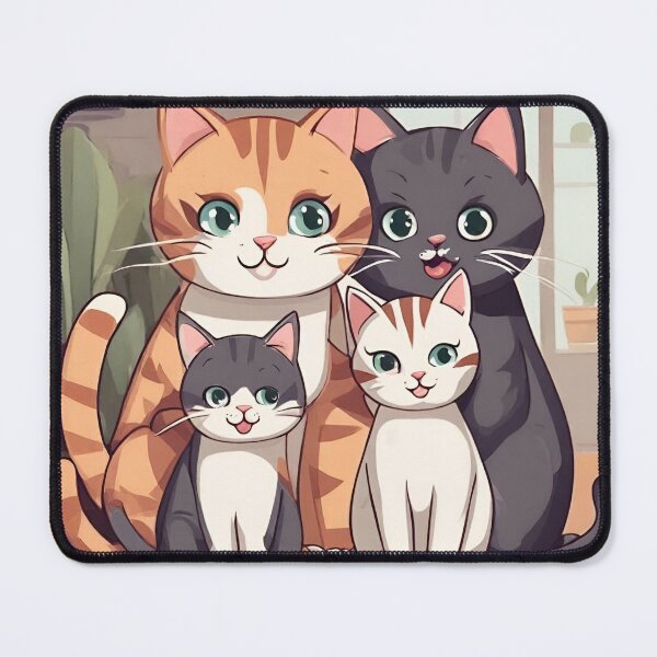 Item preview, cats with family digital paper designed and sold by pig2u.