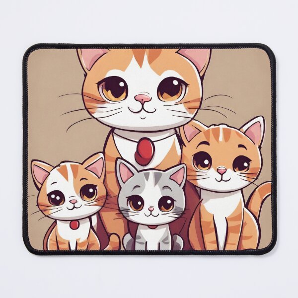 Item preview, cats with family digital paper designed and sold by pig2u.