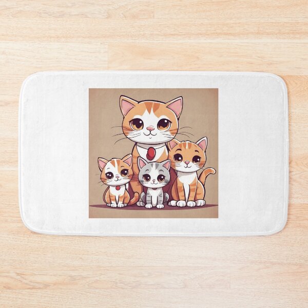 Item preview, cats with family digital paper designed and sold by pig2u.