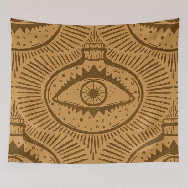 Item preview, Orange Evil Eye in Potion Vial - Wierdcore Pattern designed and sold by rnmarts.