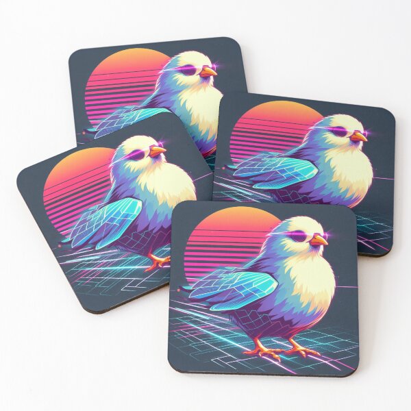 Item preview, Easter Egger Chicken Digital Concept Art Retrowave #2 designed and sold by AIrtisticPrints.