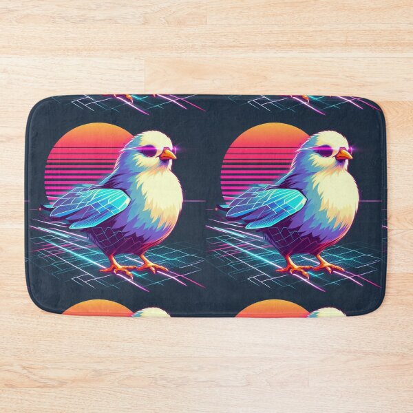 Item preview, Easter Egger Chicken Digital Concept Art Retrowave #2 designed and sold by AIrtisticPrints.