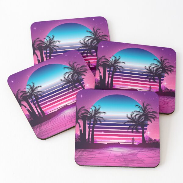 Item preview, Dreamy Pink Sunset Retrowave designed and sold by MaiZephyr.