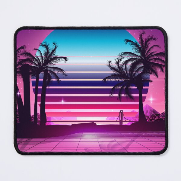 Item preview, Dreamy Pink Sunset Retrowave designed and sold by MaiZephyr.