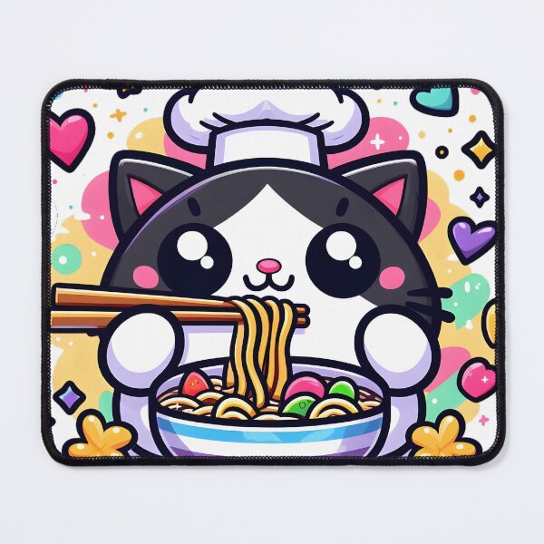Item preview, Cat Eating Ramen.#1 designed and sold by ponggun.