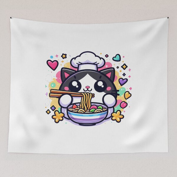 Item preview, Cat Eating Ramen.#1  designed and sold by ponggun.