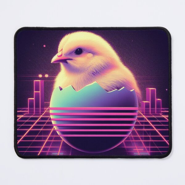 Item preview, Easter Egger Chicken Digital Concept Art Retrowave #4 designed and sold by AIrtisticPrints.