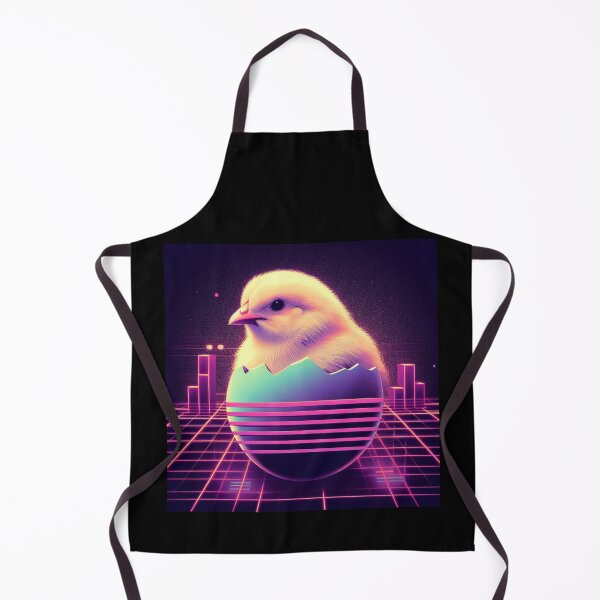 Item preview, Easter Egger Chicken Digital Concept Art Retrowave #4 designed and sold by AIrtisticPrints.