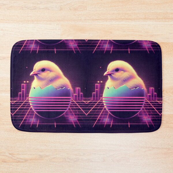 Item preview, Easter Egger Chicken Digital Concept Art Retrowave #4 designed and sold by AIrtisticPrints.