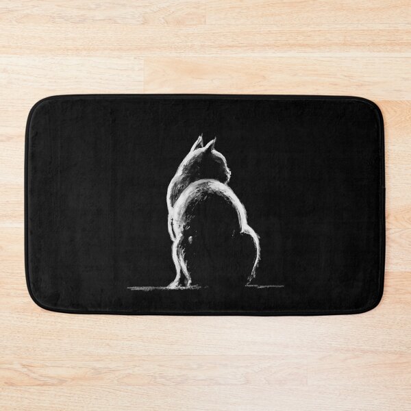 Item preview, Silhouette of a cat in shadow acrylic painting designed and sold by Funsize-Art.