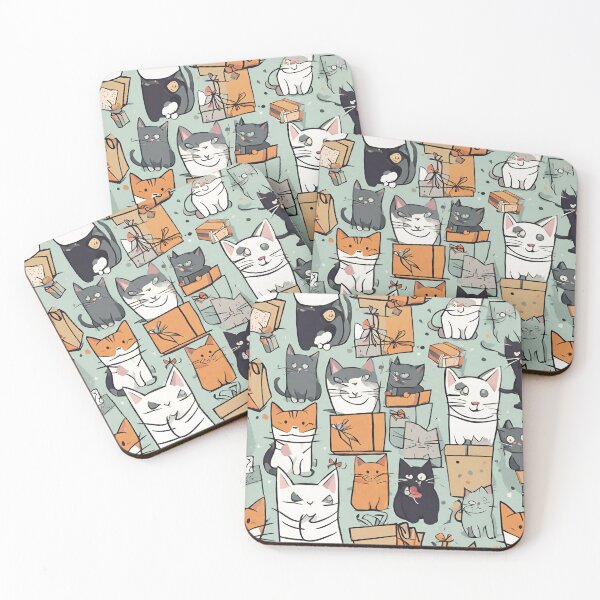 Item preview, cats gift wrapping paper digital paper designed and sold by pig2u.
