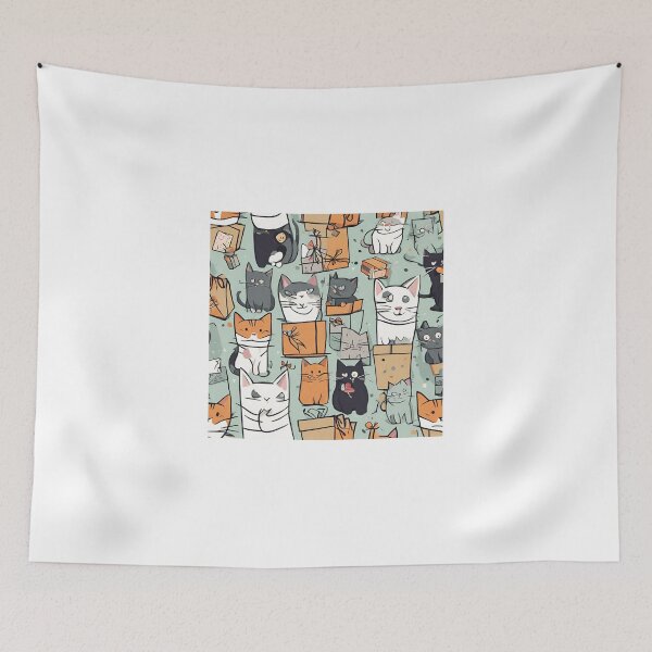 Item preview, cats gift wrapping paper digital paper designed and sold by pig2u.