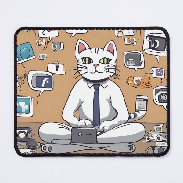 Item preview, cat use social network digital paper designed and sold by pig2u.