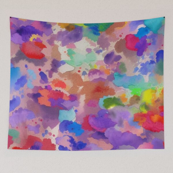 Item preview, Abstract Colorful Watercolor Paint Splotches designed and sold by calibrit.