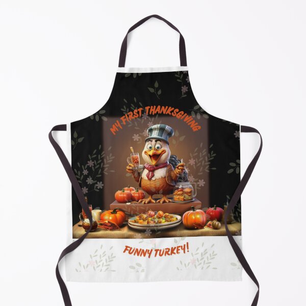 Aperçu de l'œuvre Mon premier T-shirt classique de Thanksgiving pour toutes les réunions de famille lors d'un dîner en dinde. créée et vendue par CreativeThai.