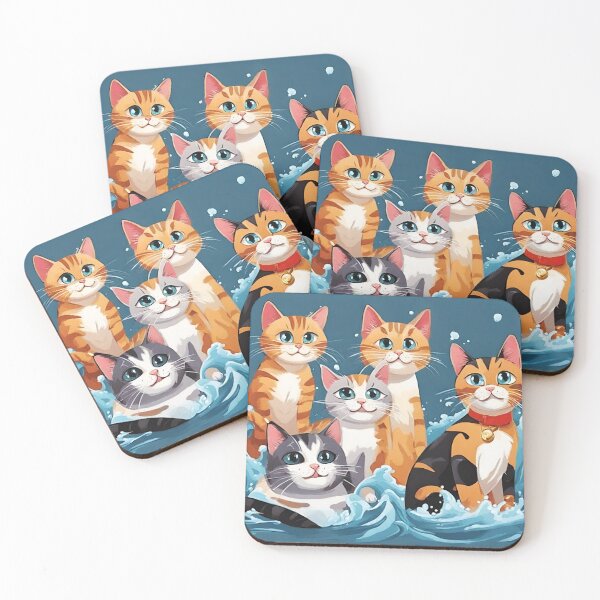 Item preview, cats waterpaint seamless digital paper designed and sold by pig2u.